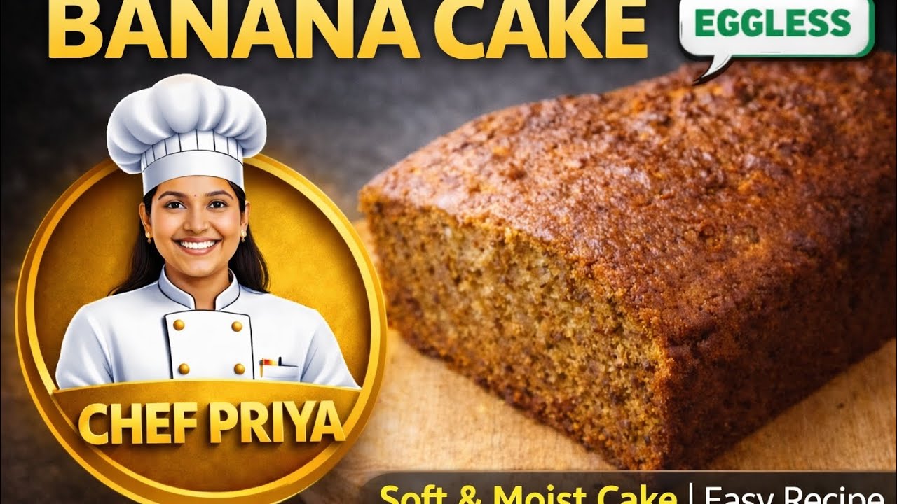 1️⃣ Eggless Banana Cake Recipe | Atta & Gud Cake | बिना अंडा बिना बटर के केला केक | 2026