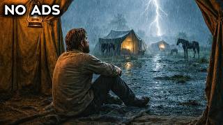 A Lonely but Cozy Thunderstorm Night — Arthur Resting in the Camp Tent | RDR2 ASMR