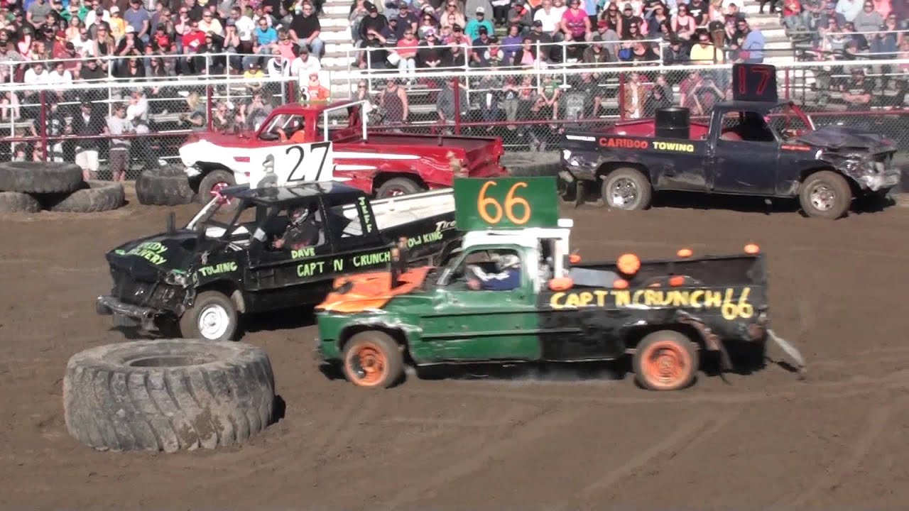 Armstrong Demolition Derby 2015 TRUCKS HEAT 1 YouTube