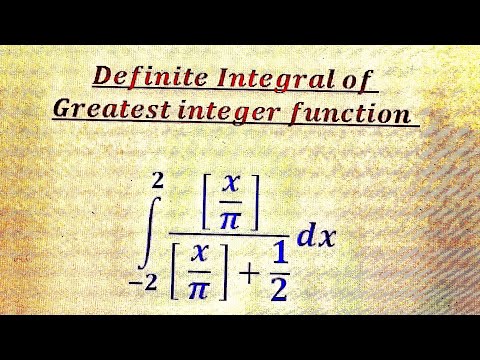 Definite Integral of greatest Integer Function ( Part 68)