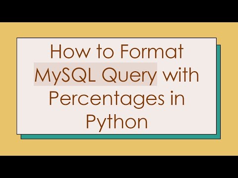 How to Format MySQL Query with Percentages in Python