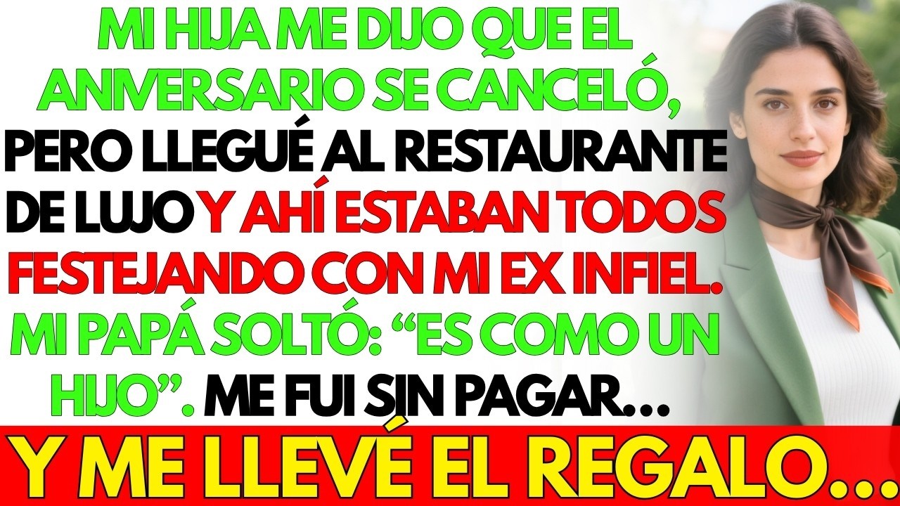 Cancelaron el festejo, según… pero llegué al restaurante y ahí estaban celebrando a mi costa…