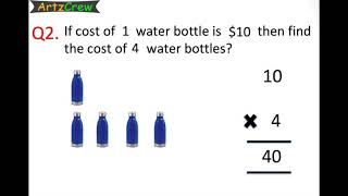 Multiplication Word Problems | Grade - 1 & 2  | Easy Maths | Click 👉  #ArtzCrew