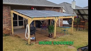 Backyard solar panel pergola (veranda, canopy)  rebuild, strengthening, and upgrades completed