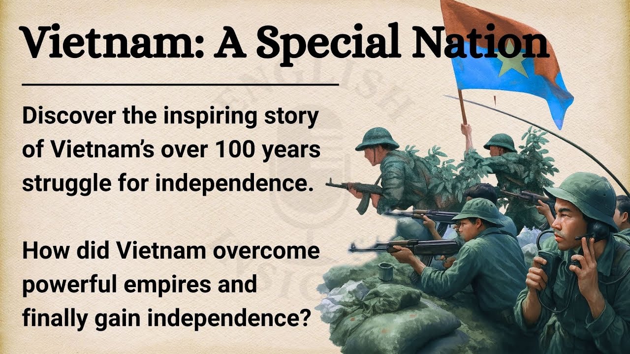 🇻🇳 🇺🇸 🇫🇷 VIETNAM: Long Road to Independence | Learn English Through Story Level 2 | Graded Reader 🎧 