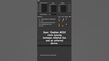 What does Track, Sync and Remote mean? (Ableton Live)