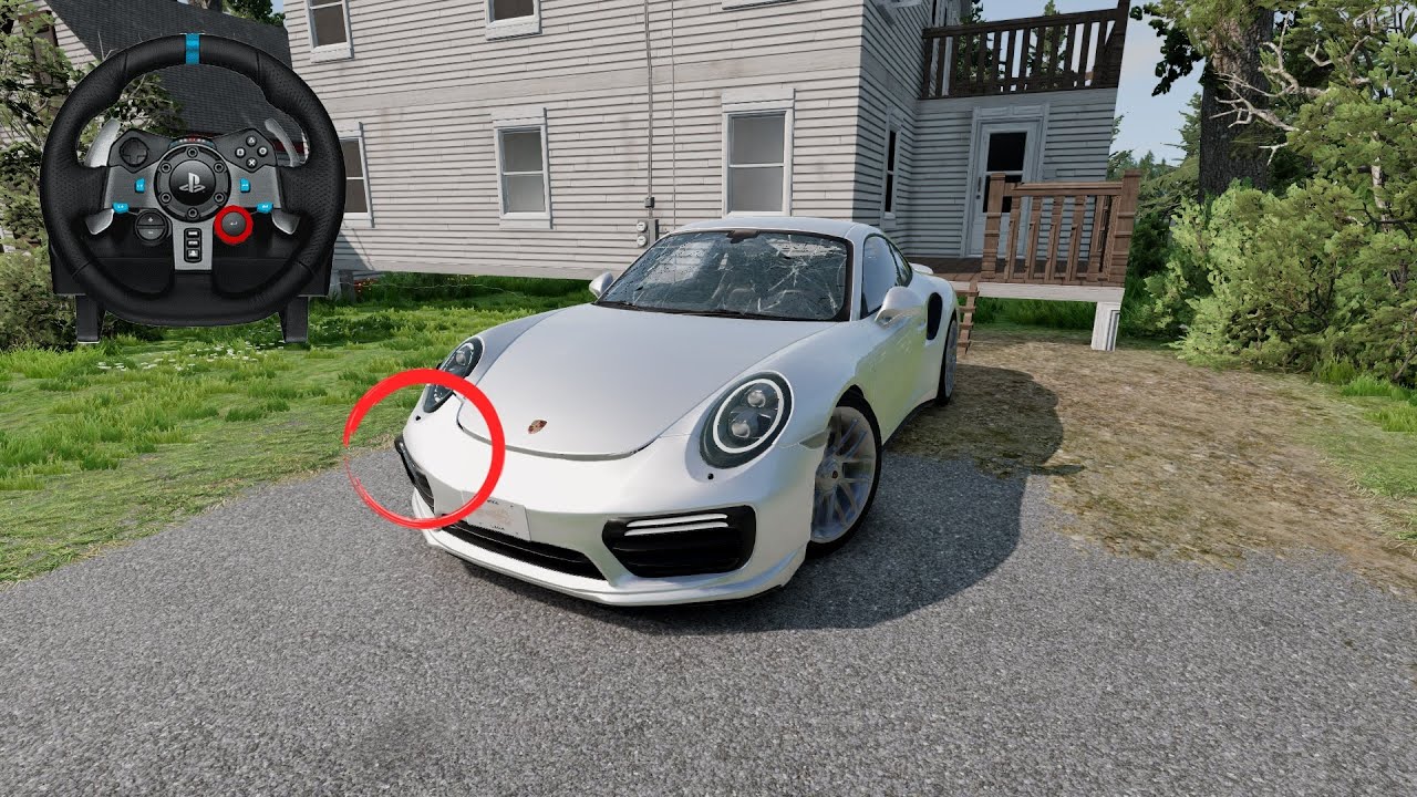 CRASH PORSCHE 911 Realistic Drive BeamNG.drive Logitech G29 YouTube