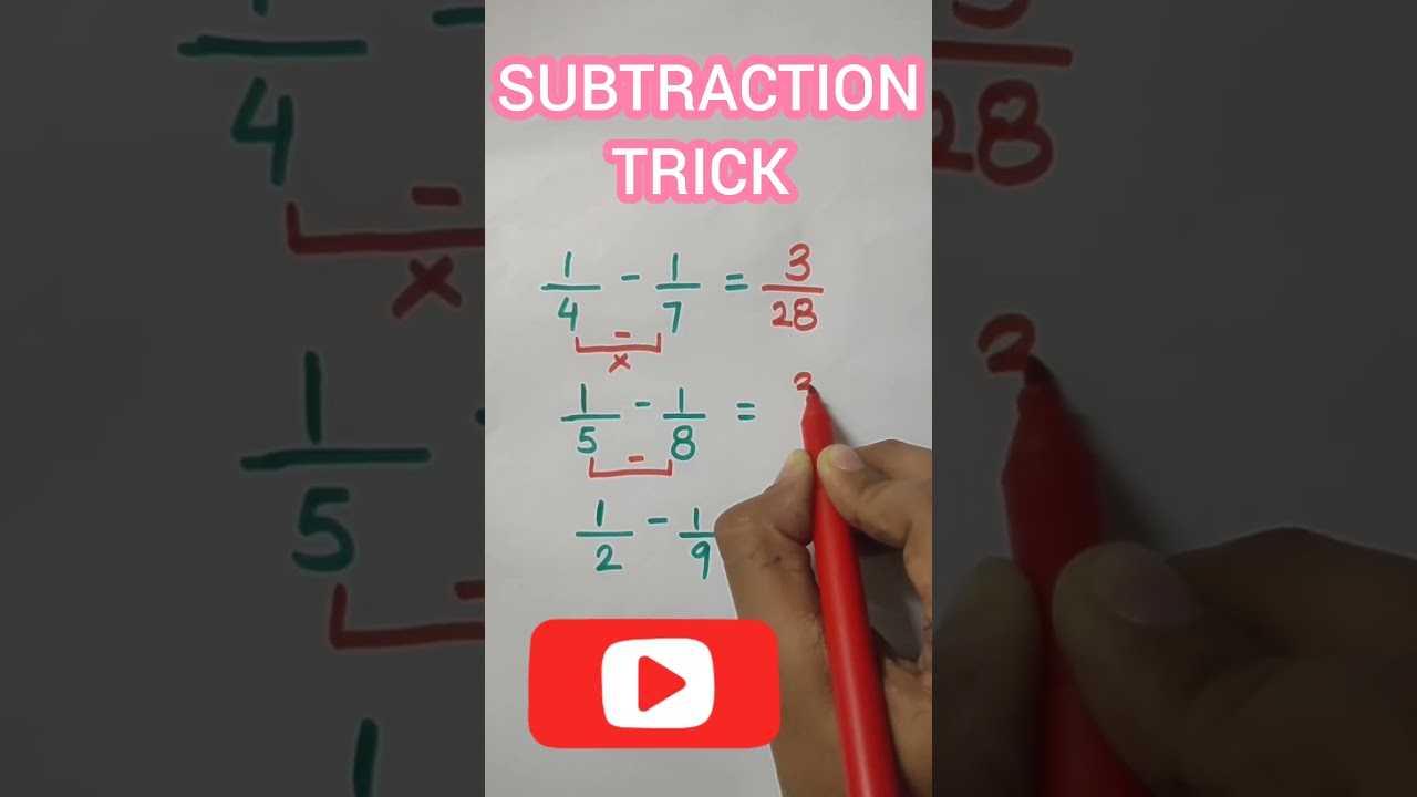 Crazy fraction subtraction trick 