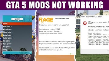 GTA 5 Mods Broken After Update? Script Hook V, Menyoo, Rage Plugin, and Gameplay Fixes! - GTA Wood 🔥