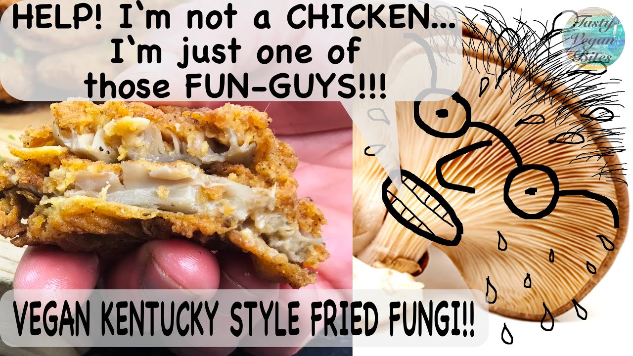 Kentucky Style Fried No Chicken | Fungi | Oyster Mushrooms | Vegan…No pollo/Setas estilo Kentucky