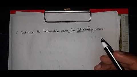 1.7 : Interactions Energy in pd configuration