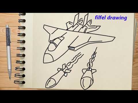 رسم طائرة حربية | رسم عن حرب اكتوبر | رسم حرب 6 اكتوبر | رسم طائرة حربية -  YouTube