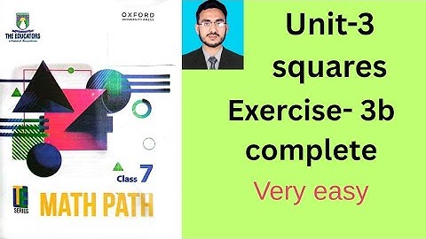 Class 7 math path exercise 3b |the educators school math | te series| square of even and odd number