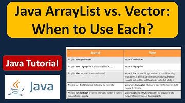 Java ArrayList vs. Vector: When to Use Each? | Java Collection Framework