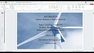 FY25 Phase I Release 2 EERE Topics 2-10