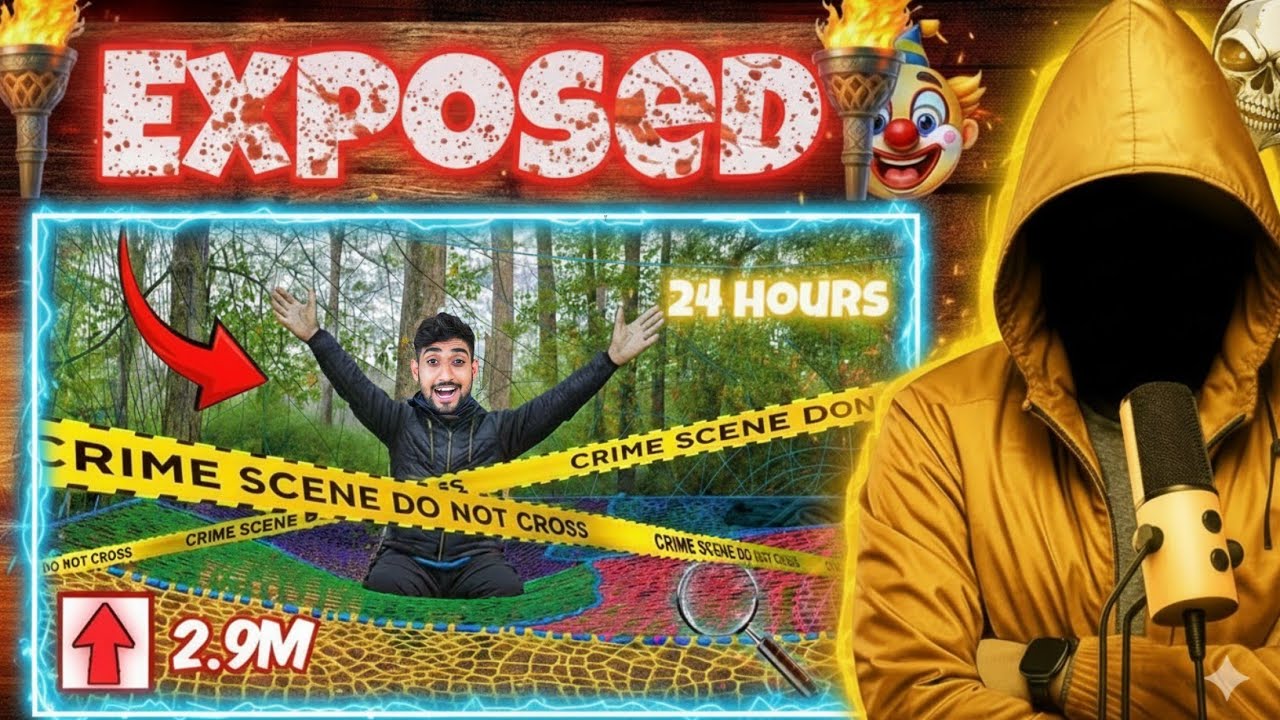 24 Hours Survival in The Tallest Net House Challenge Exposed 🤡 - YouTube