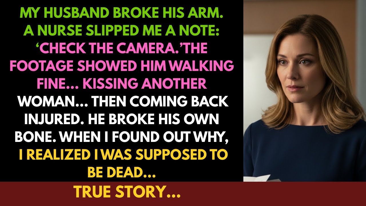 My Husband Broke His Arm, A Nurse Slipped Me a Note: ‘Check Camera’ , I Wish I Never Looked…