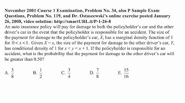 Exam P exercise for May 1, 2018