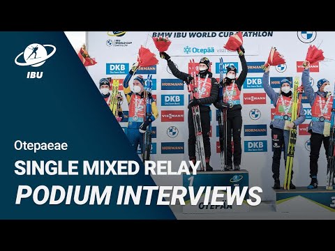 World Cup 21/22 Otepaeae: Single Mixed Relay Podium Interviews