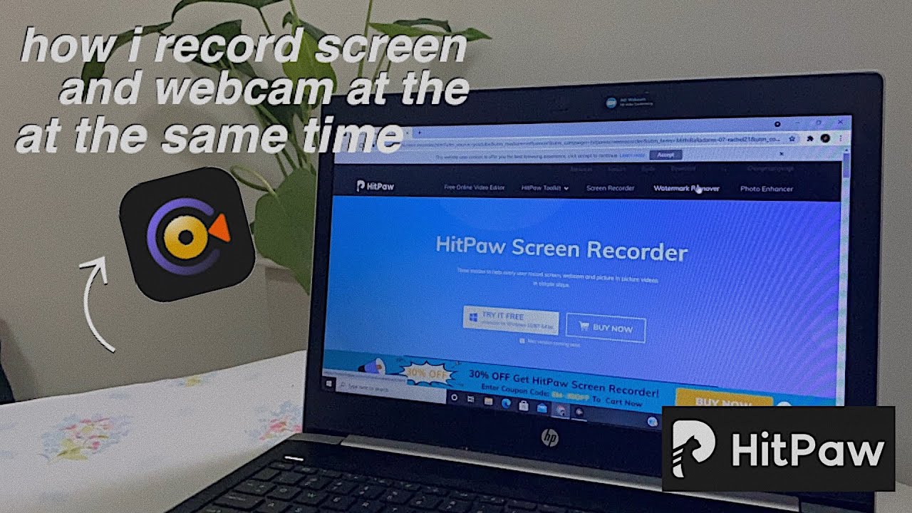 how to record screen and webcam at the same time 💻 ft. hitpaw screen ...