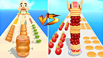 MAX LEVELS pancakes vs Sandwich Runner💥: All Levels Gameplay Walkthrough Android ,iOS NEW UPDATE