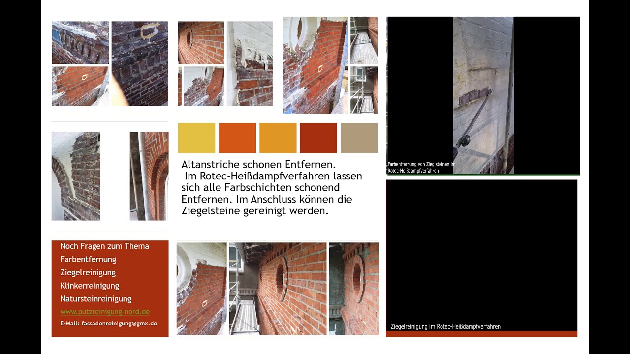 Farbentfernung   Ziegelreinigung