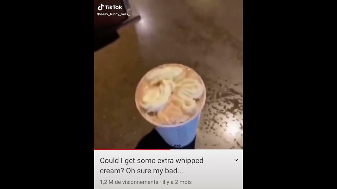 Could I get some extra whipped cream? oh sure my bad 😂😂😂😂😂 YouTube