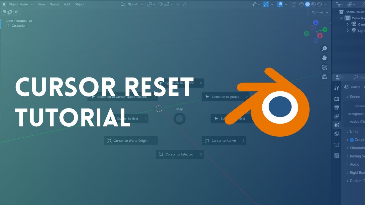 Blender: How to reset Cursor position (Tutorial) - YouTube