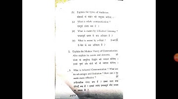 Gju B.com 1st year Businesses Communication Paper 2018