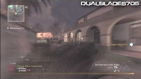 Modern Warfare 2 - Throwing Knife Kill Across Rundown + Collateral!