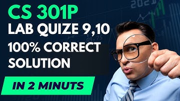 CS301P Lab Quiz | CS301P Quiz 9,10 | CS301P Quizzes | CS301 Lab Quiz #cs301p #shorts