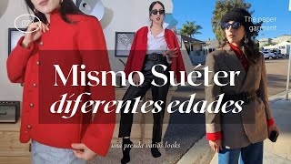 Estilizo SUETER ROJO como si tuviera 20 30 40 50 o 60 anos