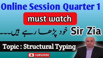 Online Class | Sir Zia | Structural Typing | Umair Khan