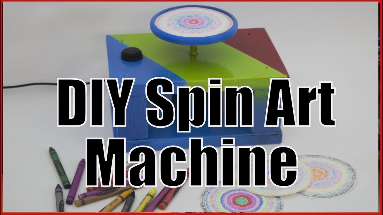 Spin Art Disk Machine - How to Make Science Project Yourself At Home 