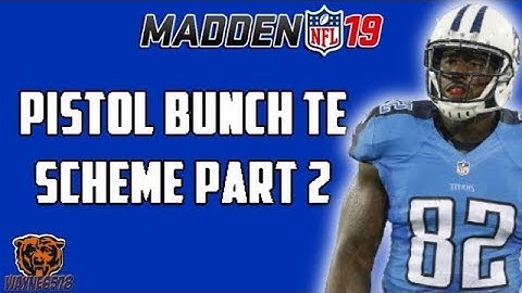 PISTOL BUNCH TIGHT END SCHEME - HOW TO RUN PISTOL BUNCH TE - MADDEN 19 TIPS - PART 2