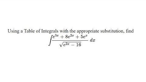 Table of Integrals:  Challenging