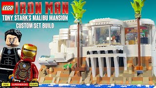 Lego Iron Man Tony Starks Malibu Mansion Custom Set