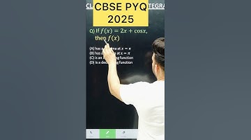 Q) If 𝑓(𝑥)=2𝑥+cos𝑥, then 𝑓(𝑥)  #cbse2026 #maths #class12math #cbse #maths #class12math #cbse