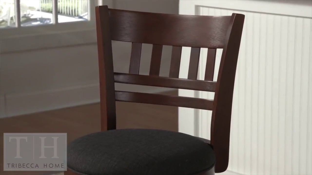 Verona Linen Window Back Swivel 24 inch Counter Height Stool by iNSPIRE Q Classic