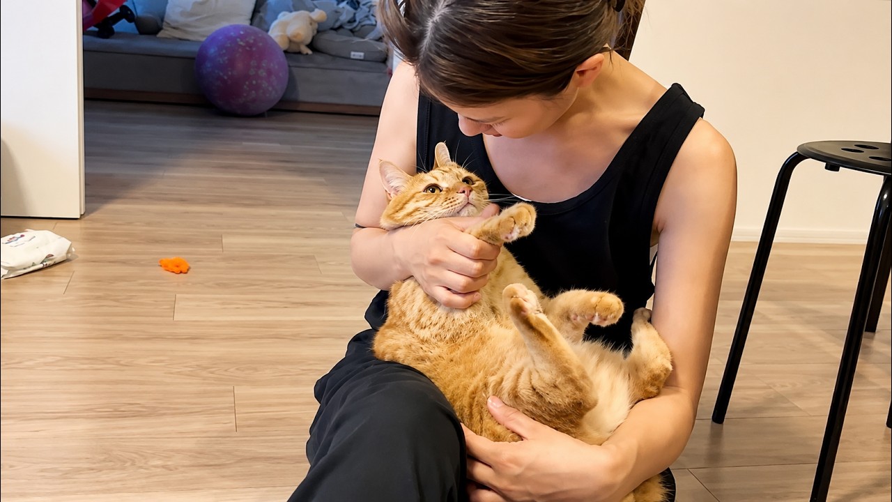 ママが産んだのかと勘違いするほど赤ちゃんな猫