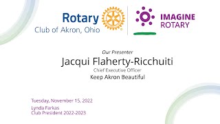 Jacquekube Flaherty-Ricchiuti, CEO, Keep Akron Beautiful