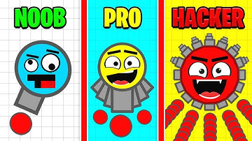 I Became a HACKER in DIEP.IO! Very OP!