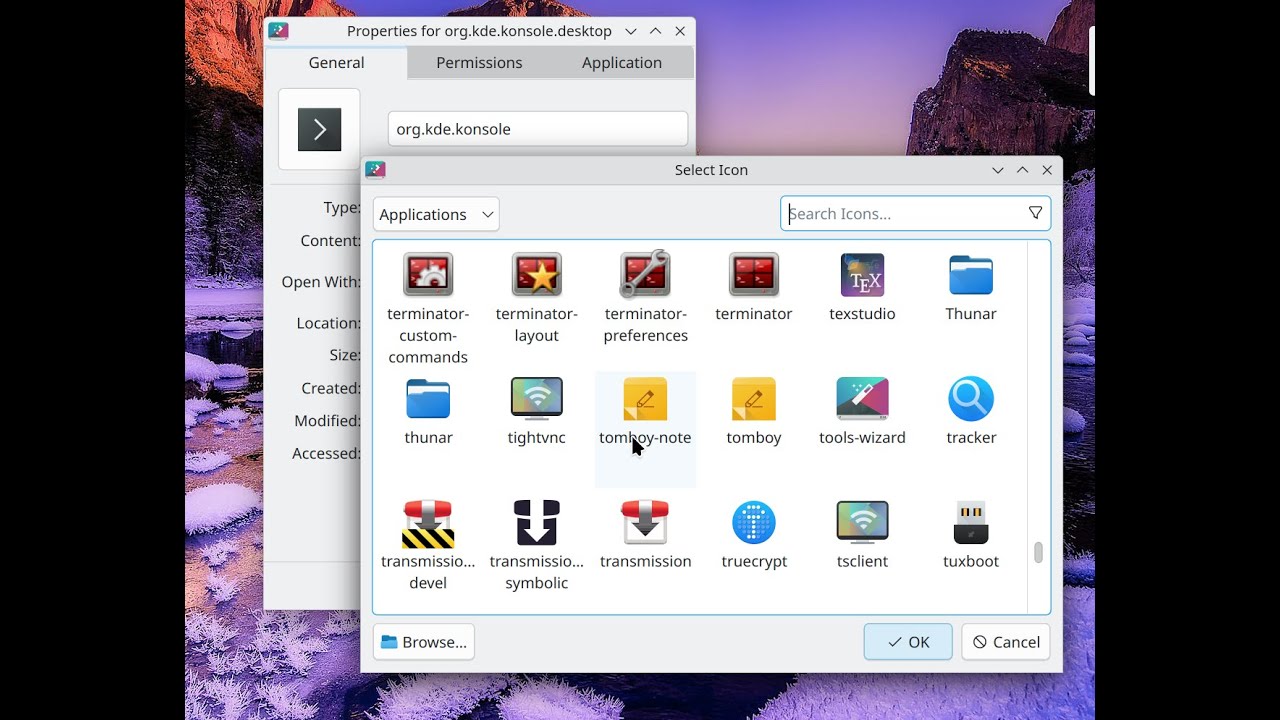 KDE Change Application Icon Very Easy
