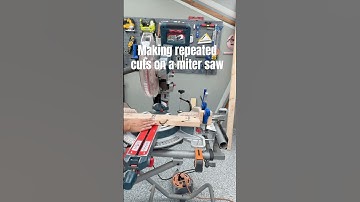 How to make repeated cuts on a miter saw. #summeronshorts #woodworking