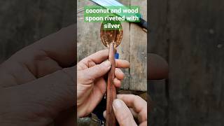 Haz Ésto - Cuchara De Coco Y Madera Remachada Con Plata