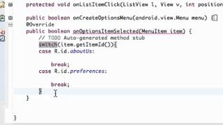 Android Application Development   52   Making MenuItems do something