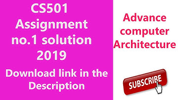 CS501 Assignment 1 solution 2019 (Advance Computer Architecture)