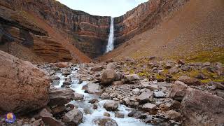 Hengifoss Iceland Relaxing Waterfall - White Noise Sounds for Sleeping