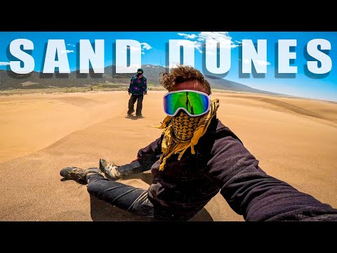 Sledding INSANE Winds !! Sand Dunes Colorado