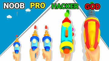 Play 99999 TikTok Free Video Game Walkthrough Jelly Run 2048 VS Ray Gun Run  leve part #7.